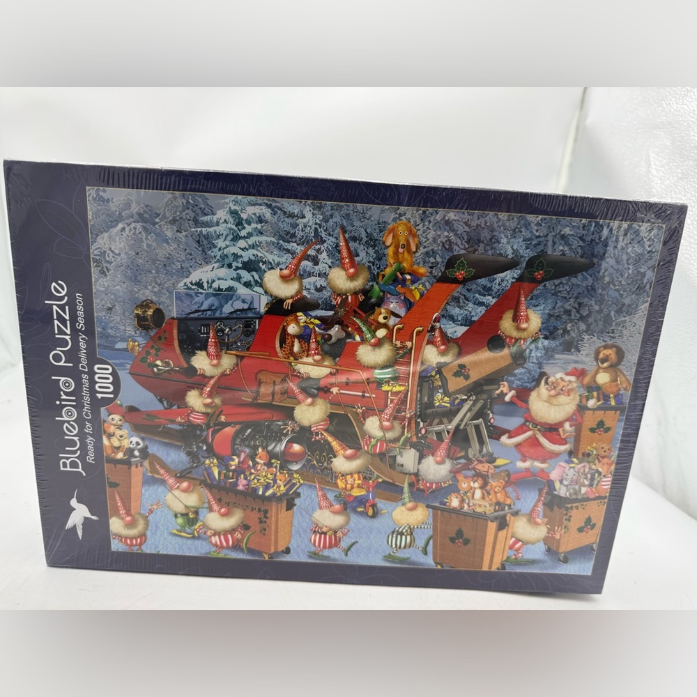 Bluebird 1000 pc Ready for Christmas Delivery Season by Ruyer, jigsaw puzzle NIB